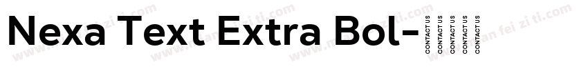 Nexa Text Extra Bol字体转换